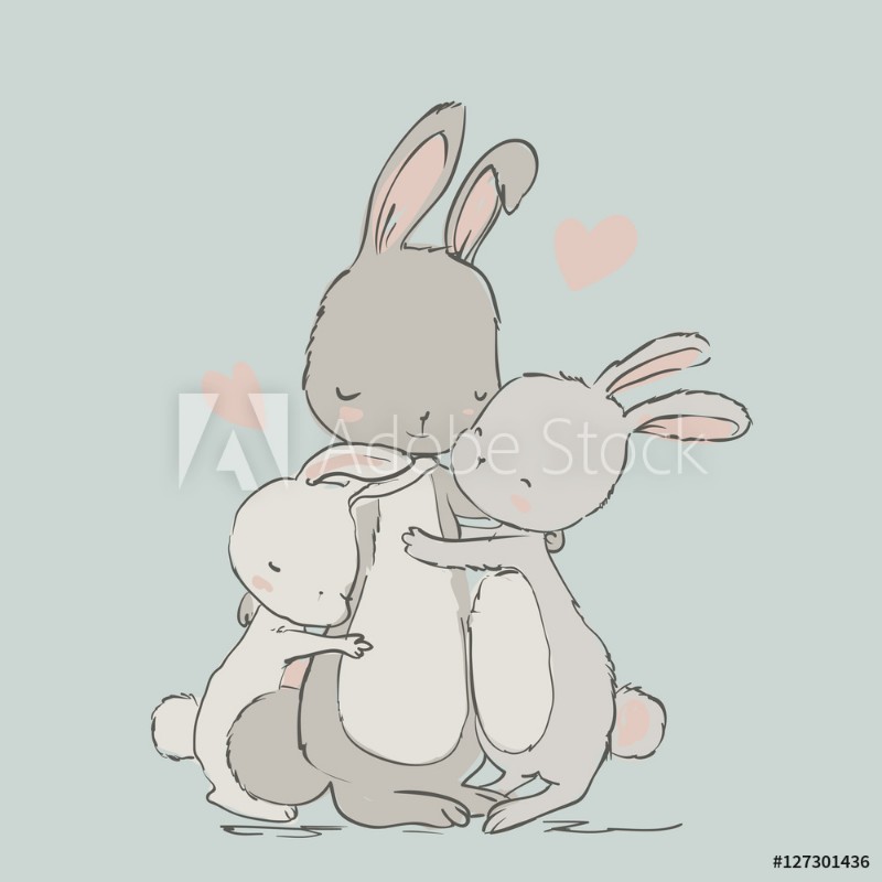 Afbeeldingen van sweet hares - mom and kids